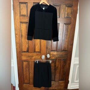 Black couture  Jacket and Skirt Set by AKRIS